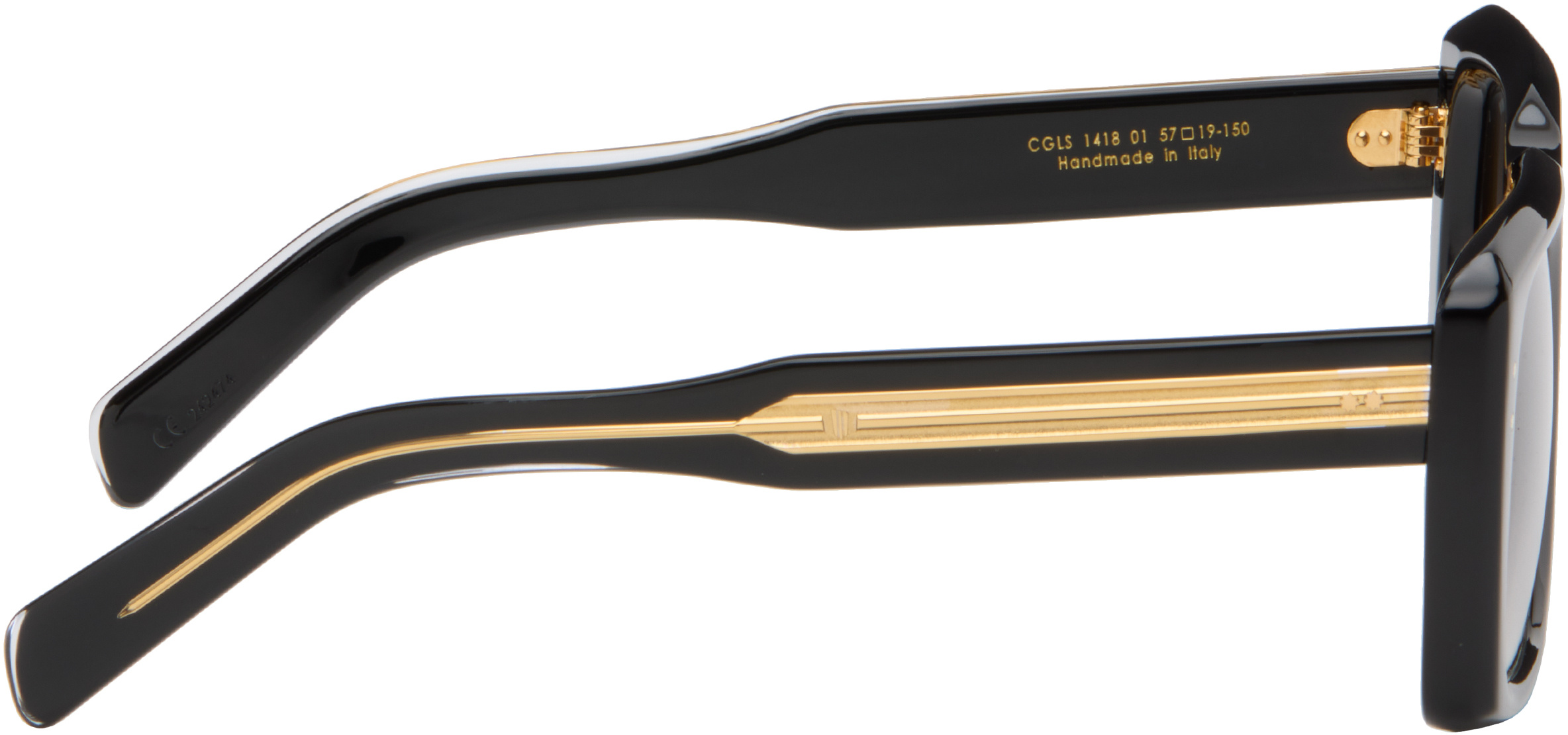 Cutler  Gross 1418 Rectangular Sunglasses In Black