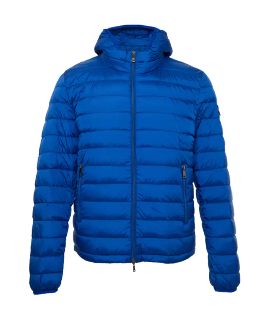Paul & Shark Logo Down Jacket In Blue