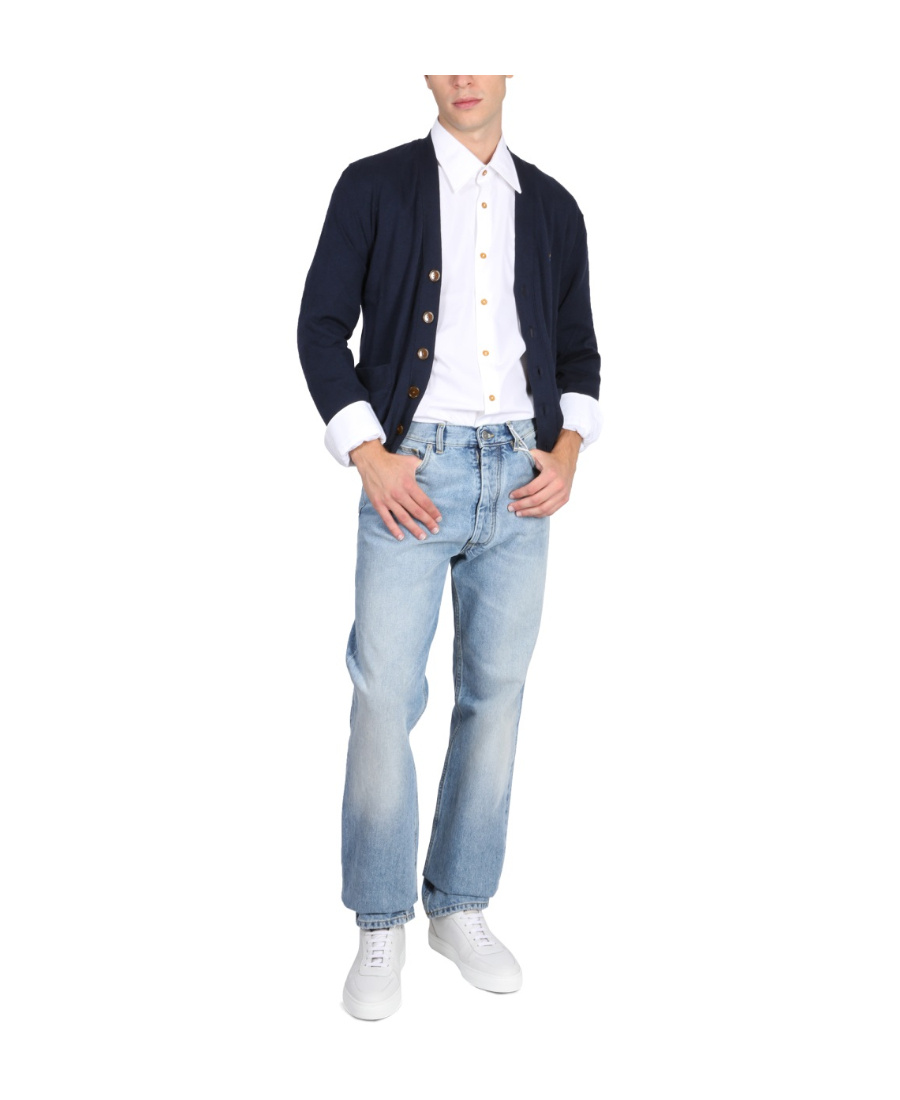 Vivienne Westwood Embroidery Orb Buttoned Shirt In White