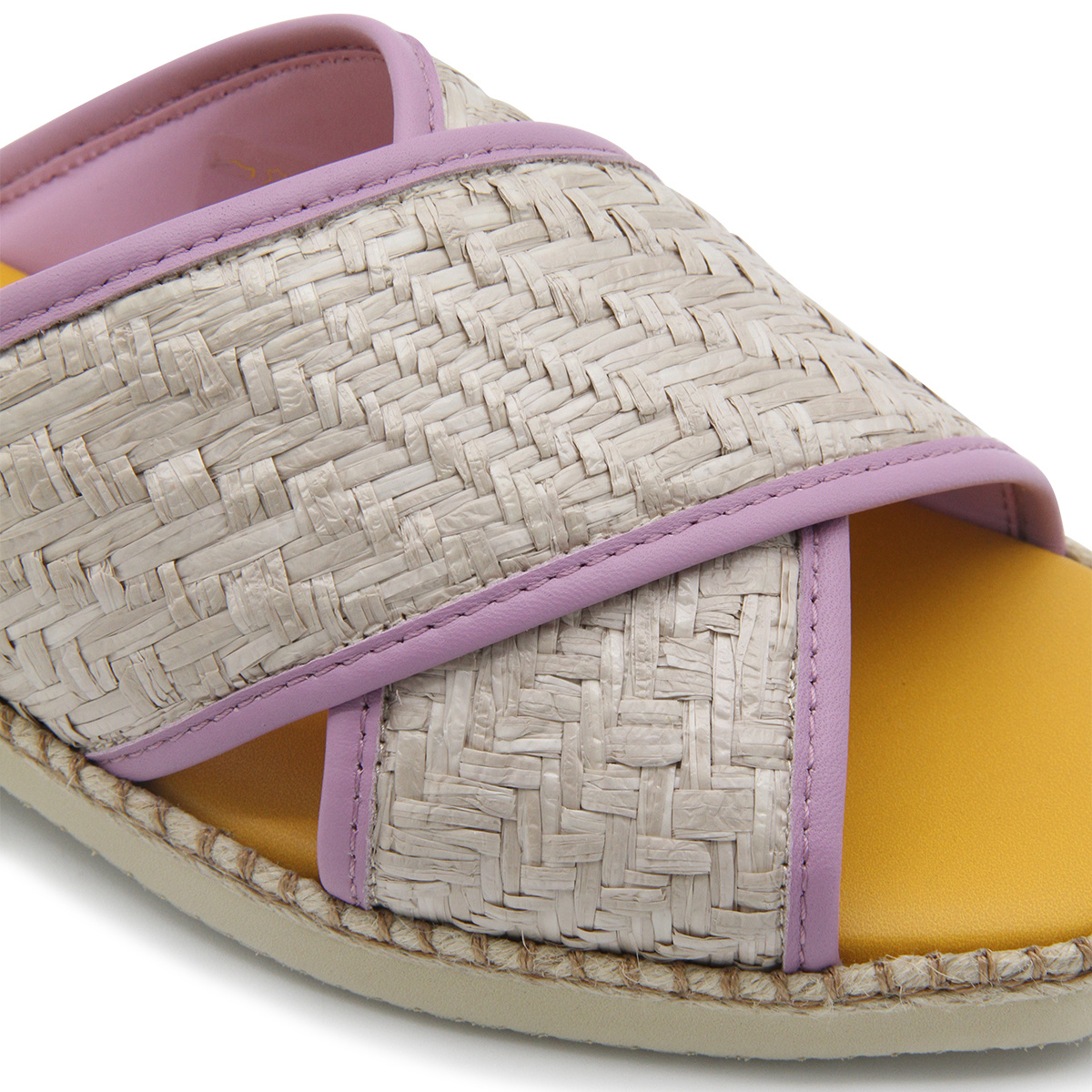 Shop Hogan 660 Interwoven-raffia Slides In Nude