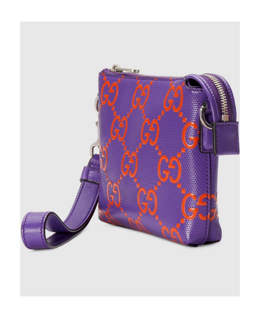 Shop Gucci Printed Embossed Small Shoulder Bag