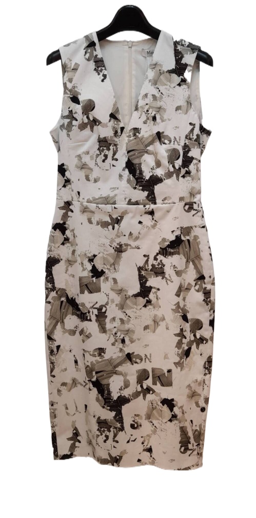 Max Mara V-neck Sleeveless Dress In Multi