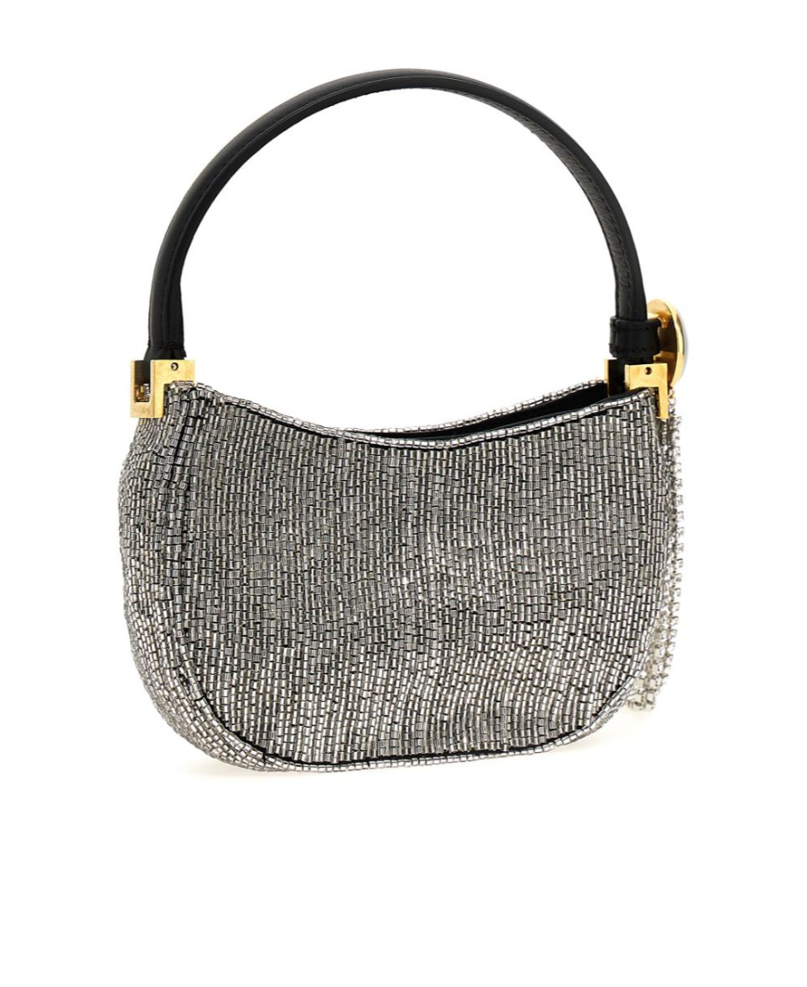 Magda Butrym Micro Vesna Embellished Clutch Bag In Gray