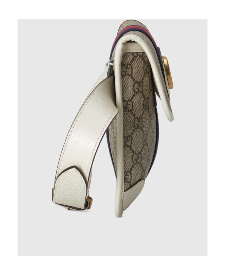 Shop Gucci Gg-canvas Belt Bag In Nude