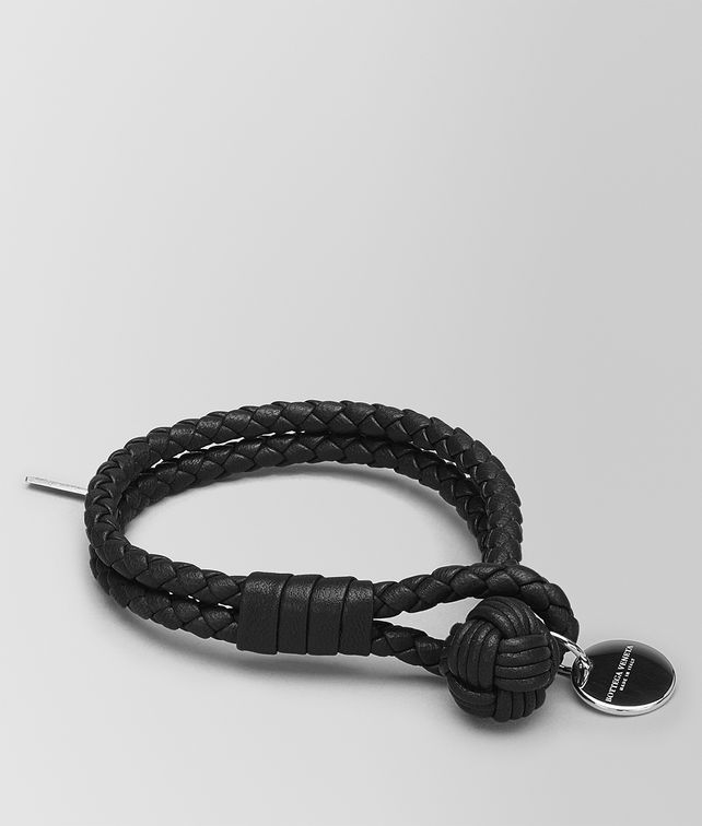 Bottega Veneta Intrecciato Bracelet In Black