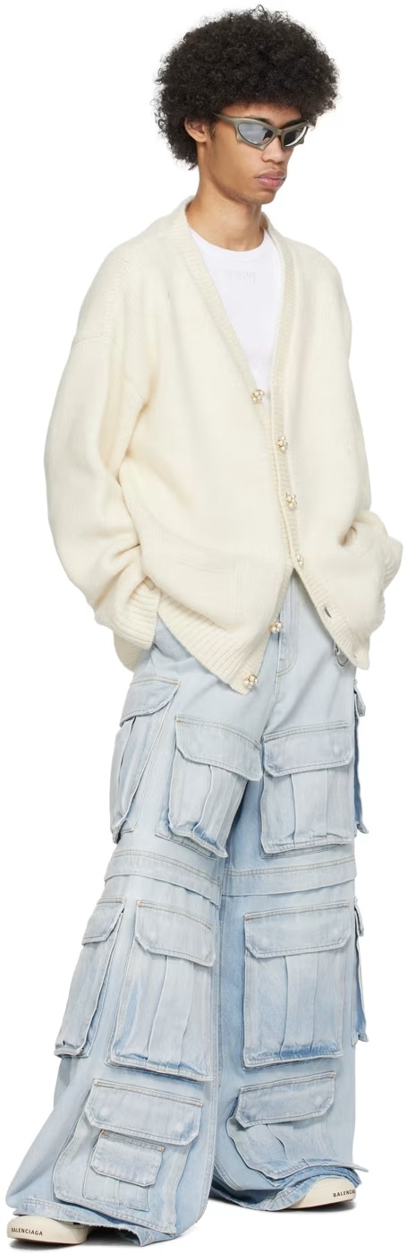 Vetements Cardigan Sweater In White