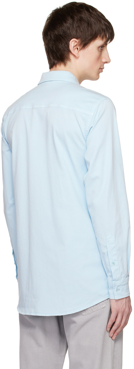 Moschino Long-sleeved Shirt In Blue