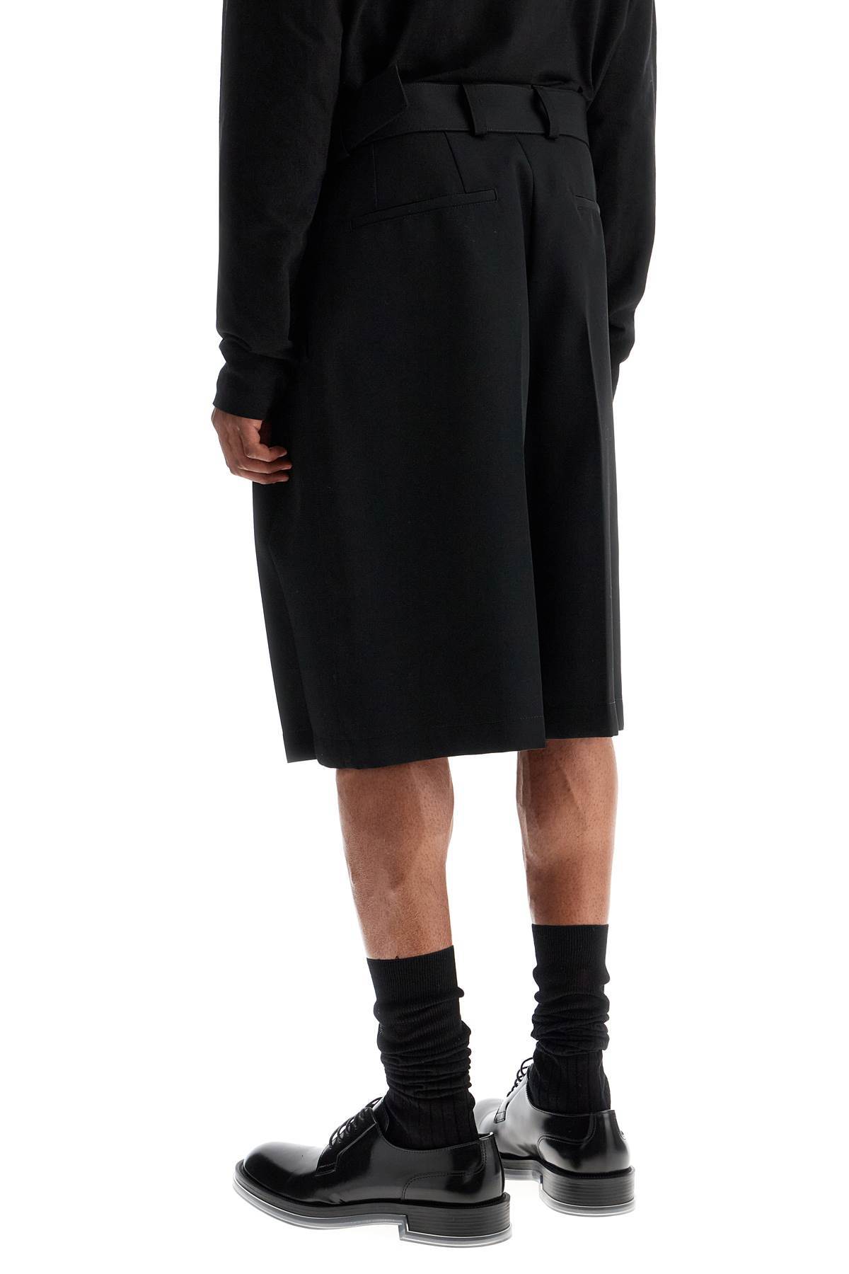 Jil Sander Gabardine Bermuda Shorts In Black