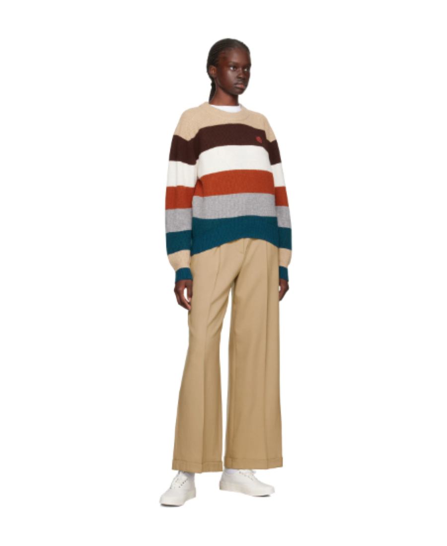 Maison Kitsuné Multicolor Bold Fox Head Sweater In Multicolor