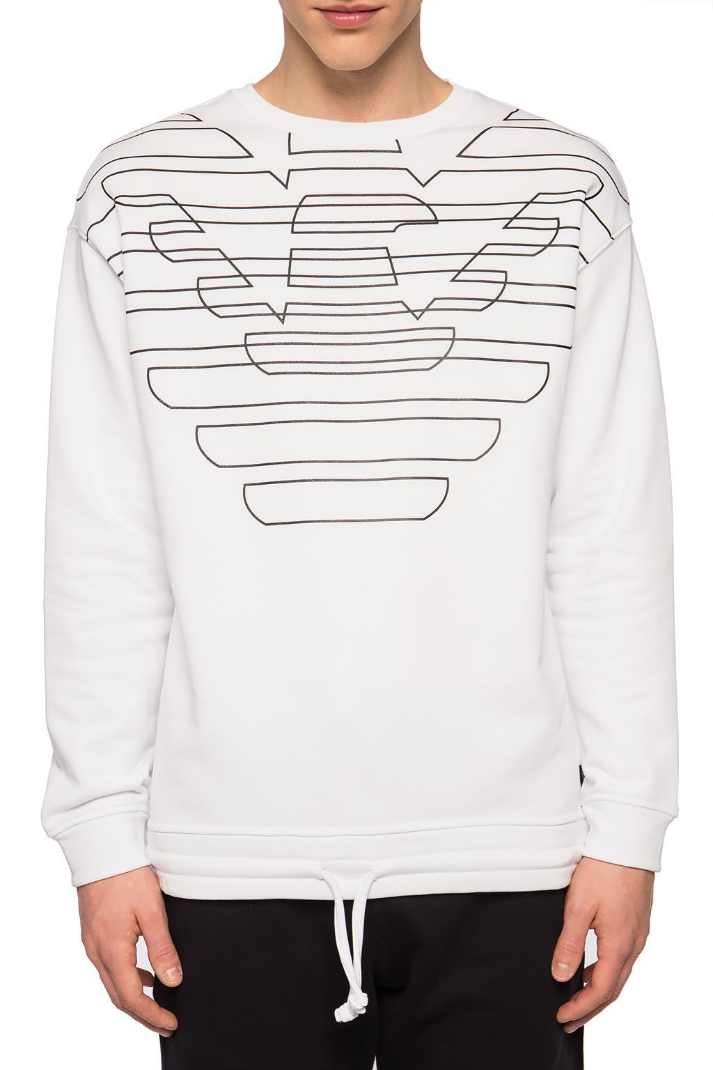 Emporio Armani Logo Sweater In White