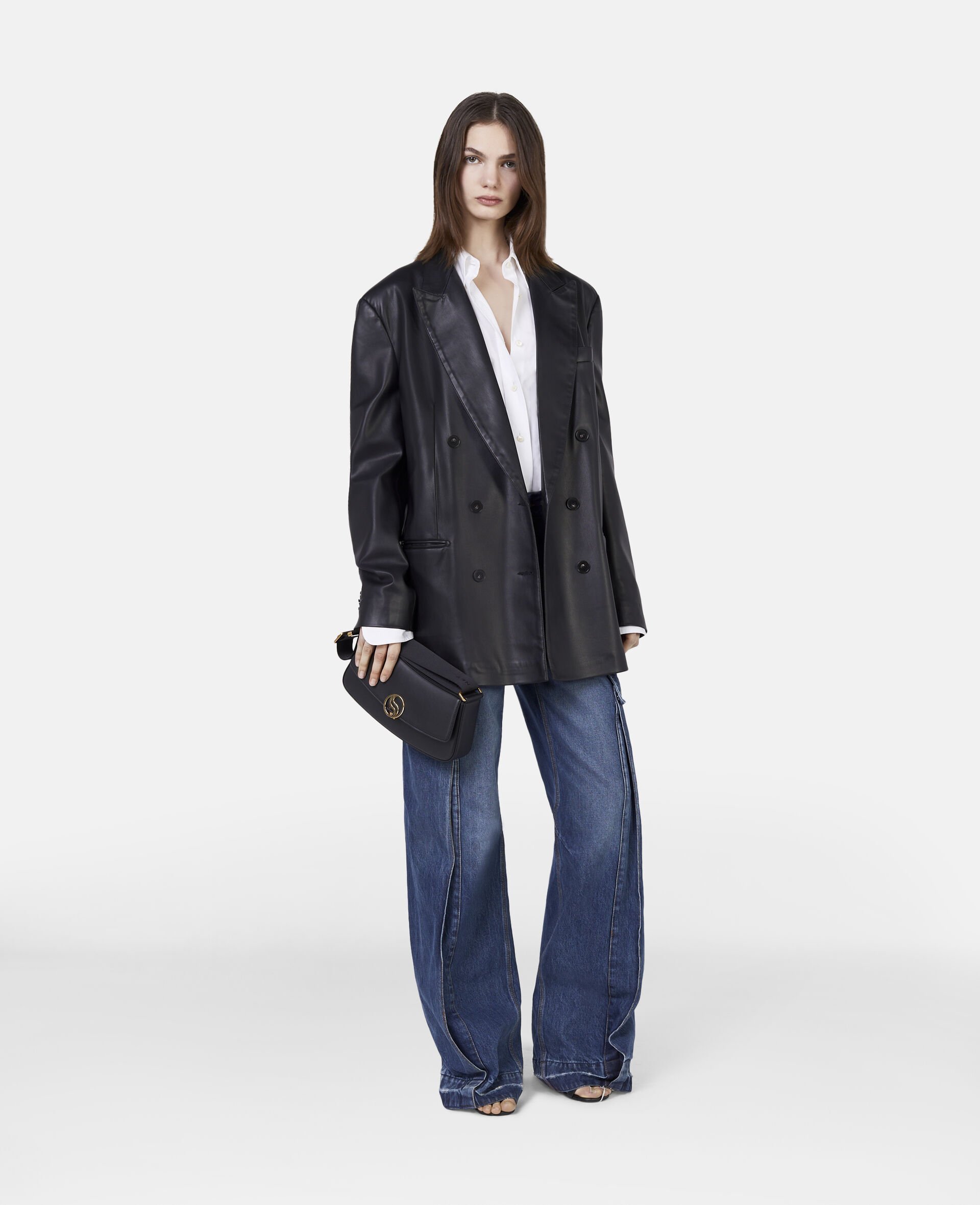 Stella Mccartney Alter Mat Double-breasted Blazer In Black
