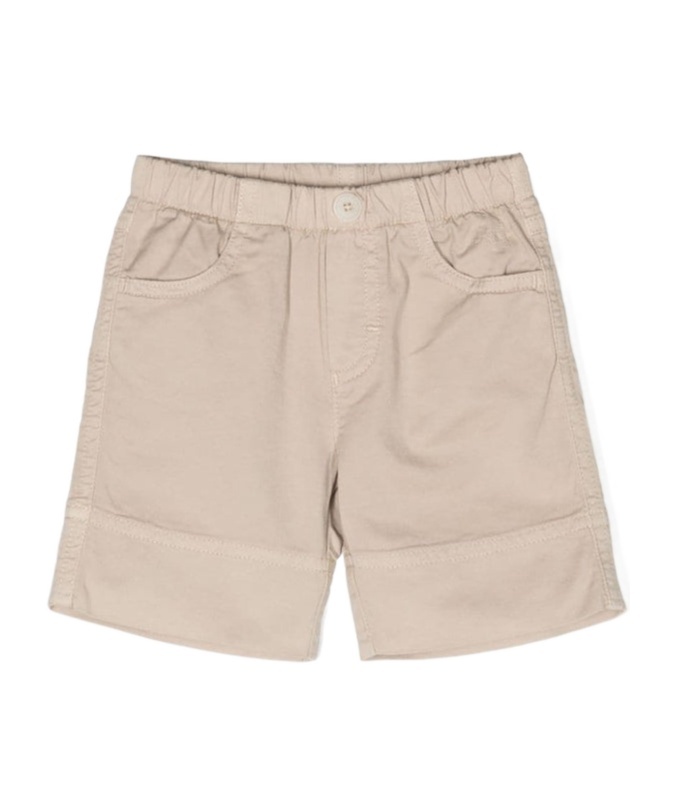 Il Gufo Elasticated-waist Cotton Shorts In Nude