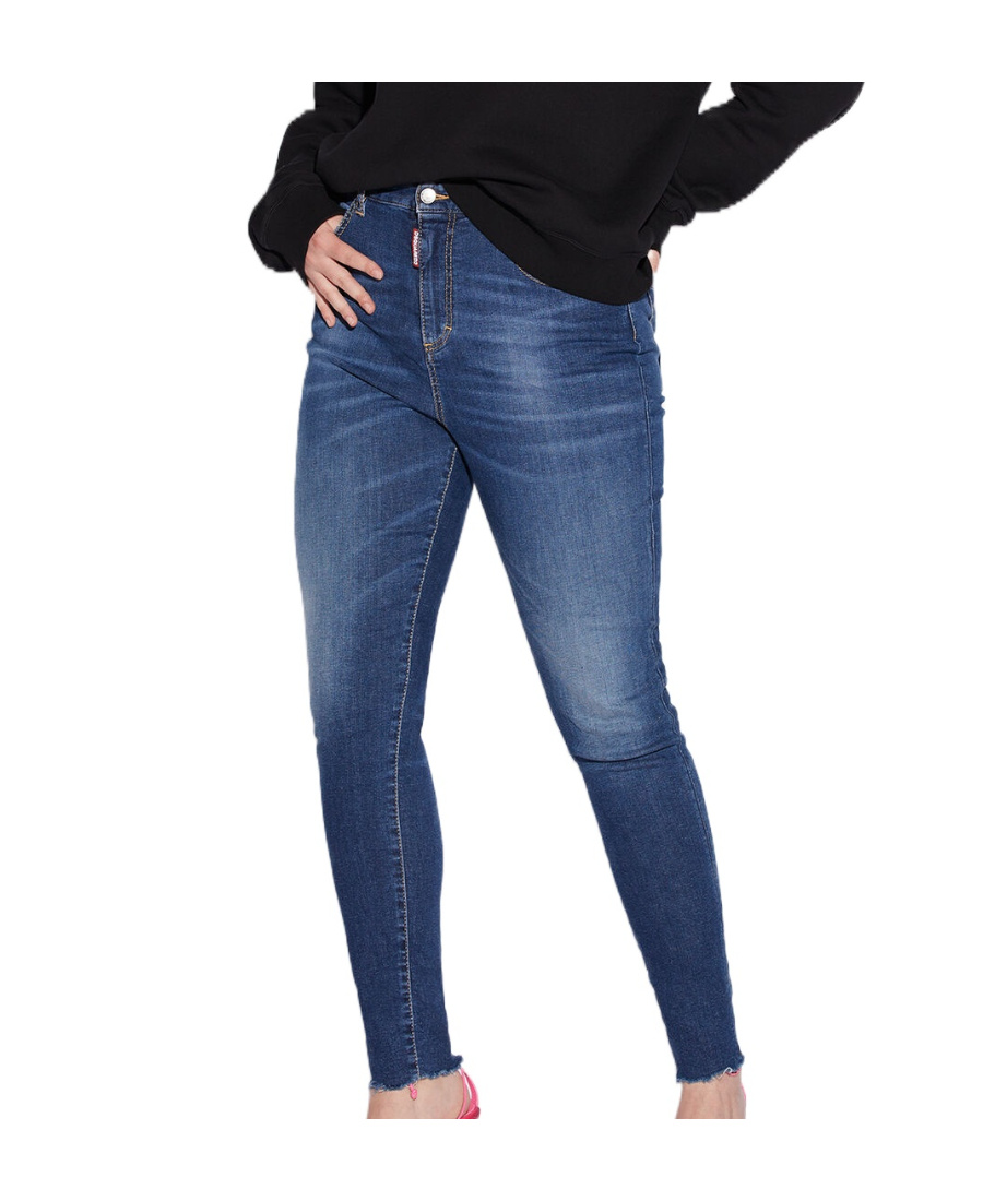 Dsquared2 Cropped Skinny Jeans In Blue