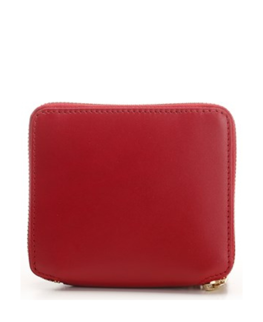 Shop Comme Des Garçons Wallet Zipped Bi-fold Wallet In Red