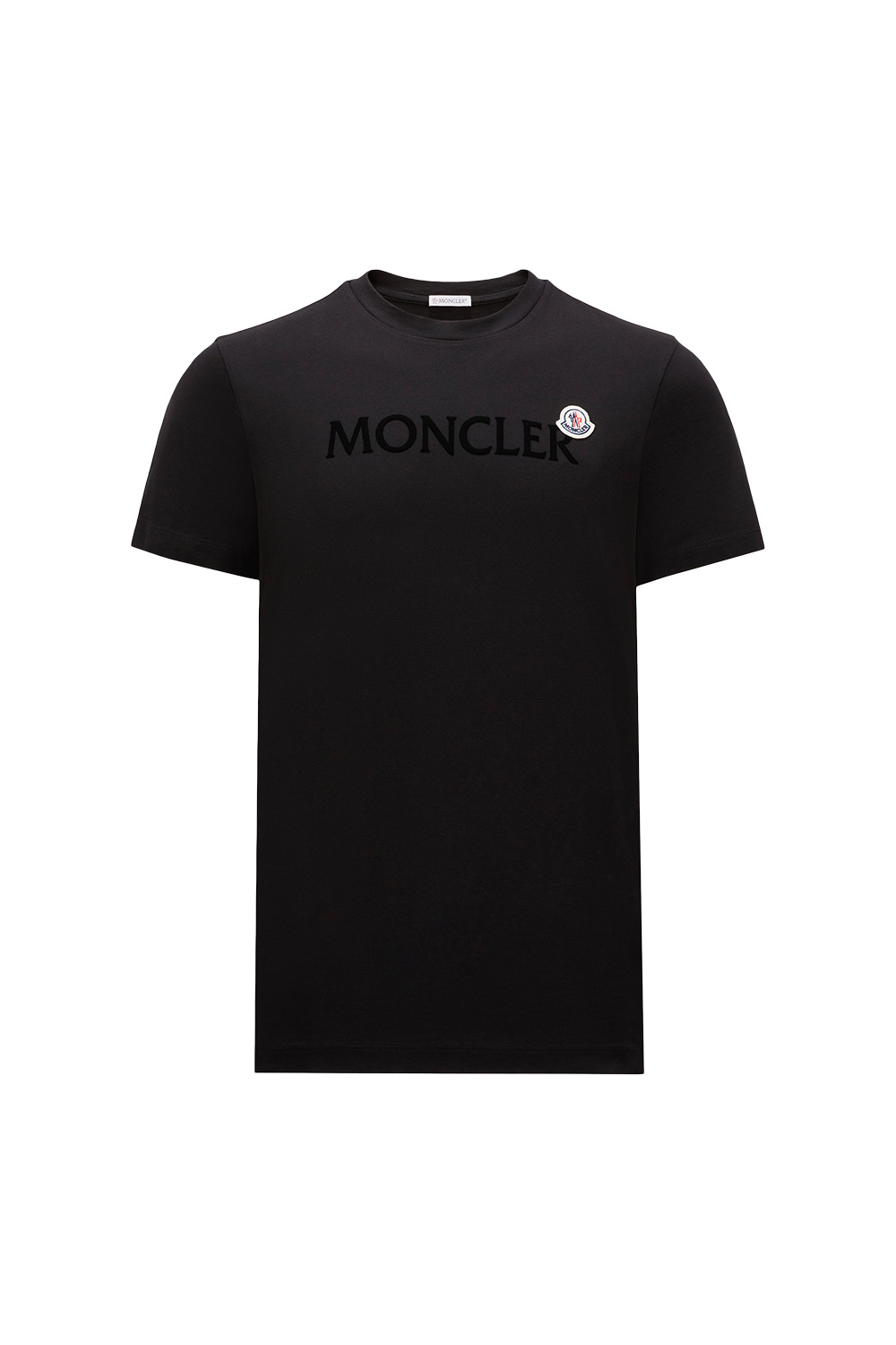 Moncler Open-necked Black Shirt In Black
