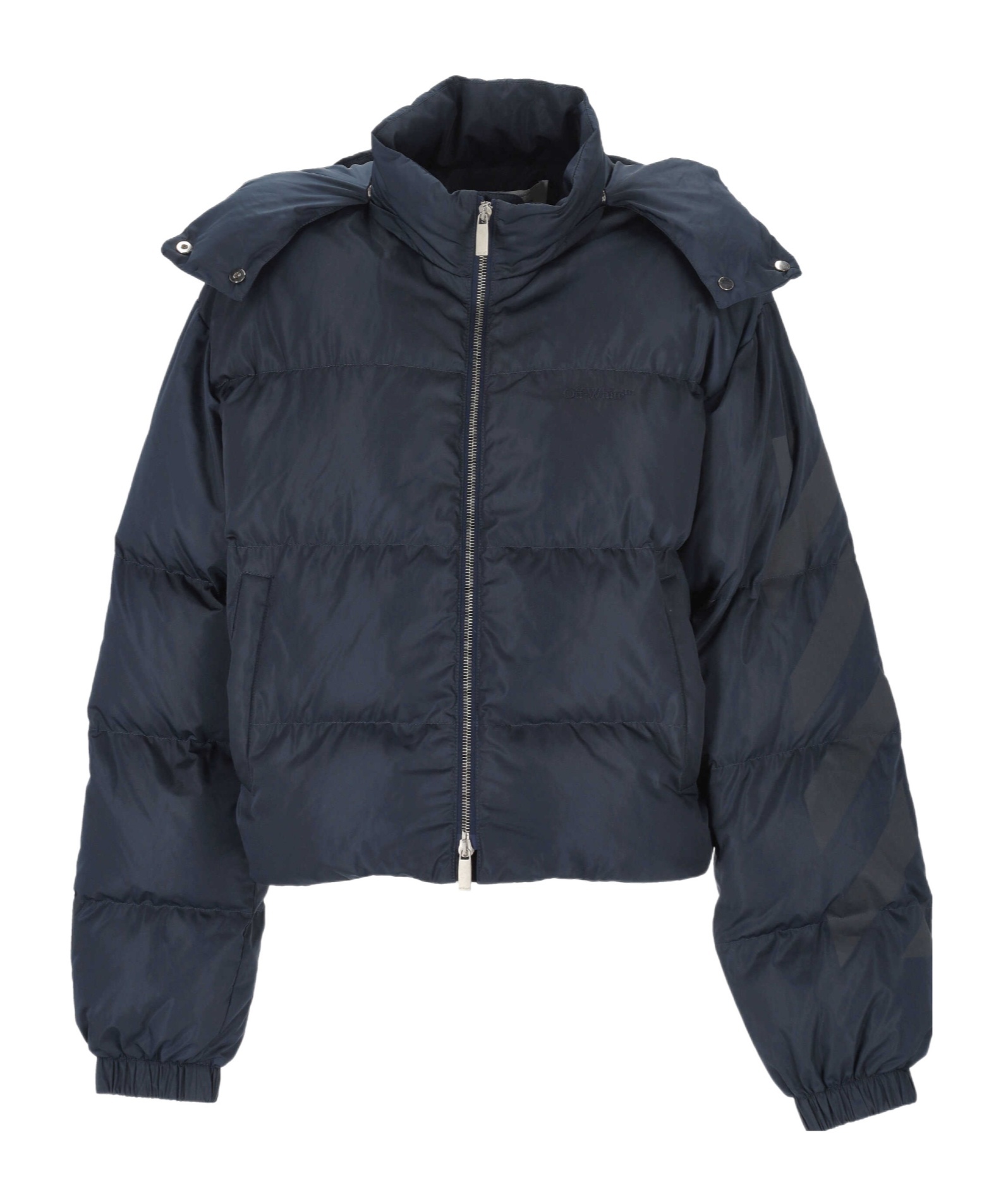 Off-white Zip-up High Neck Jacket In Black