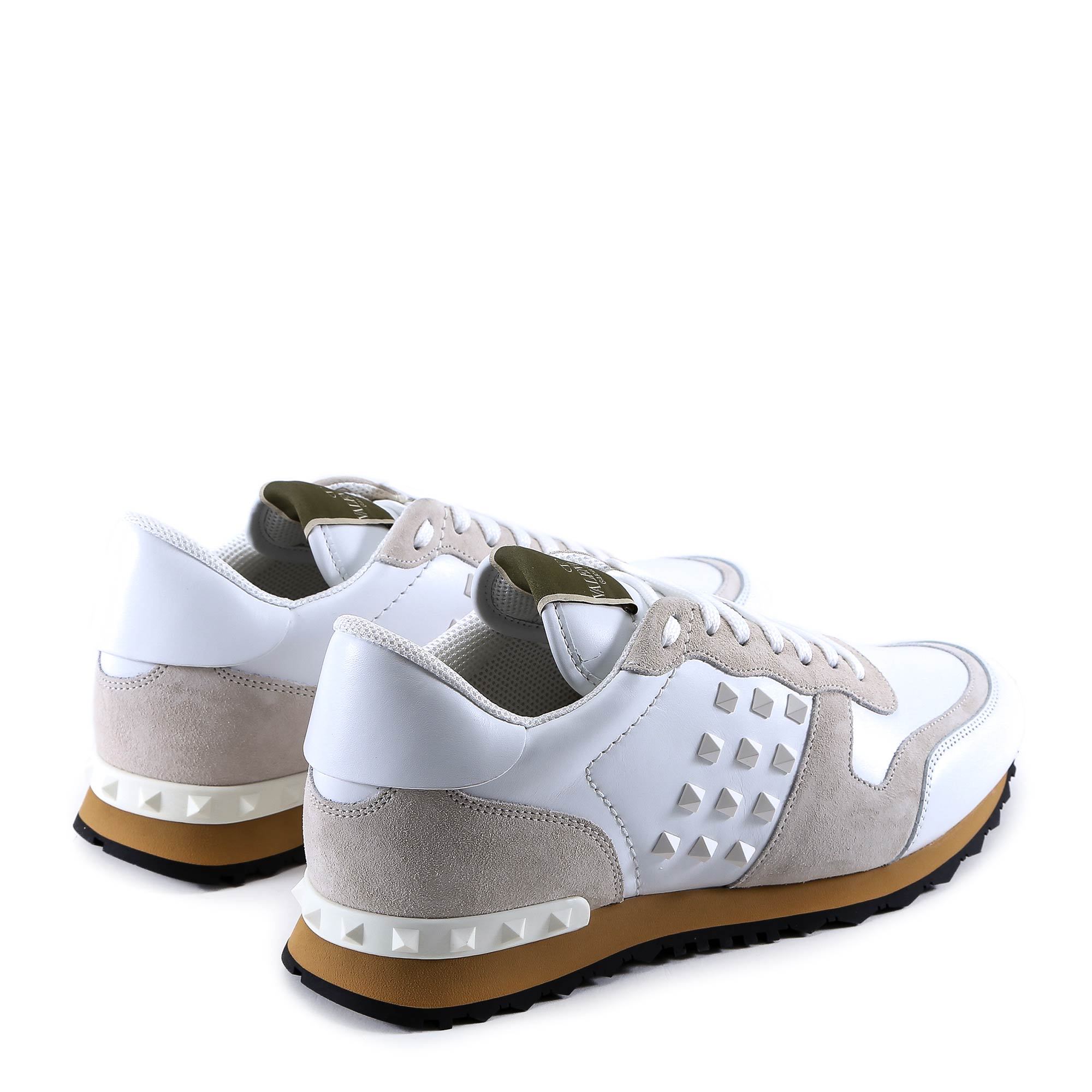 Valentino Riveted Sports Shoes In Gray