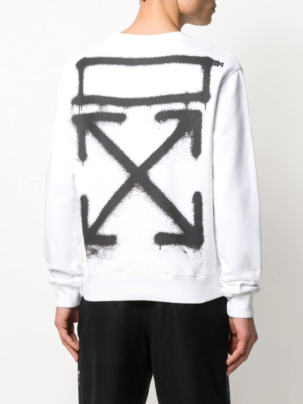 Off-white Spray Paint Effect Sweatshirt In White