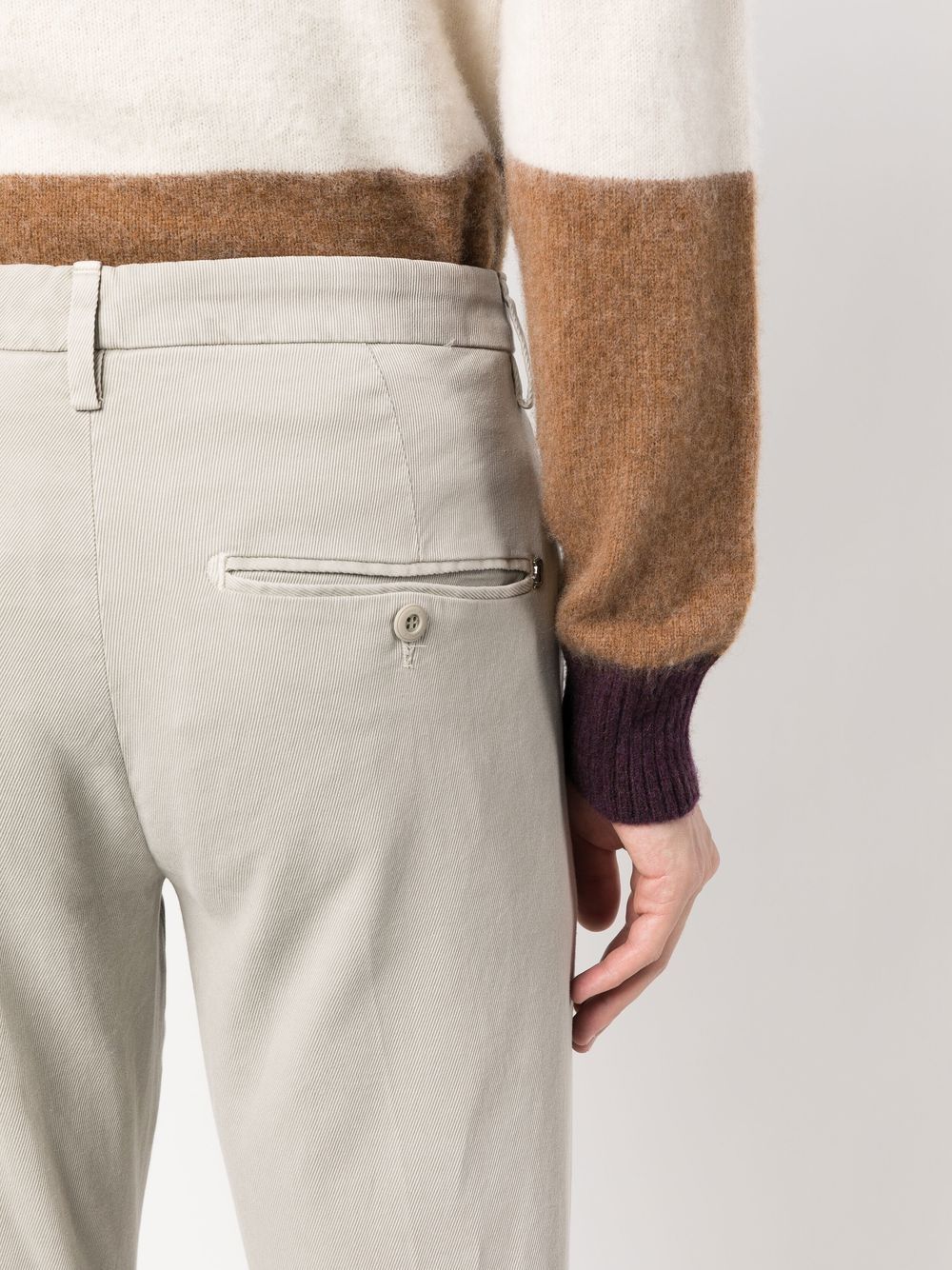 Dondup Belt-loop Casual Pants In White
