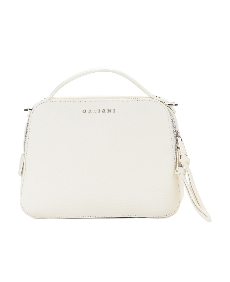 Orciani Logo Letter Shoulder Bag In White