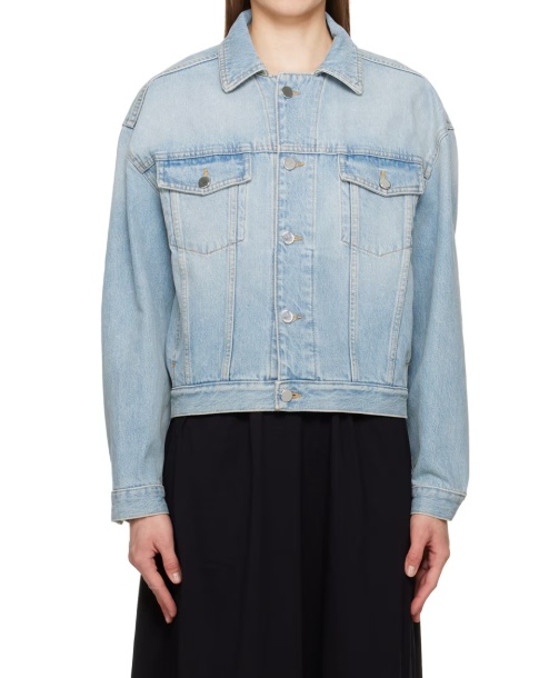 Loulou Studio Long-sleeved Denim Jacket In Brown