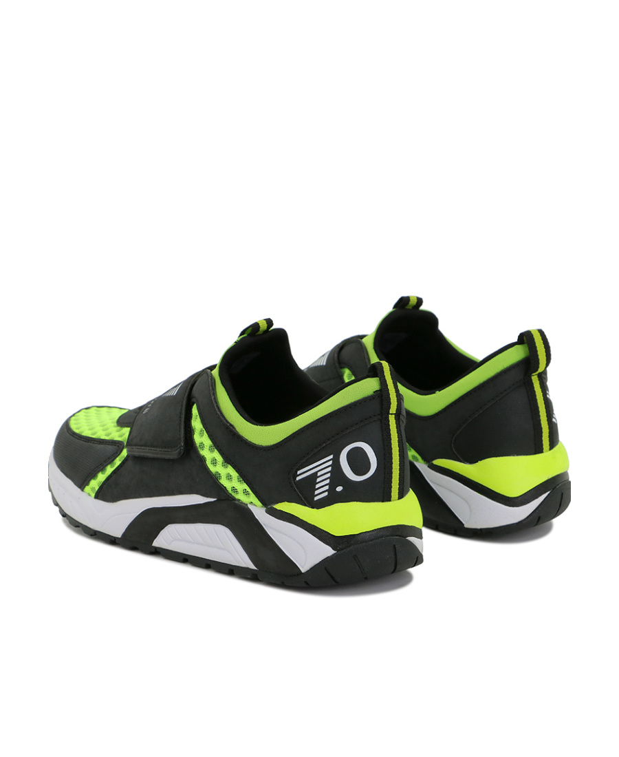 Ea7 Logo Round-headed Casual Sports Shoes In Black