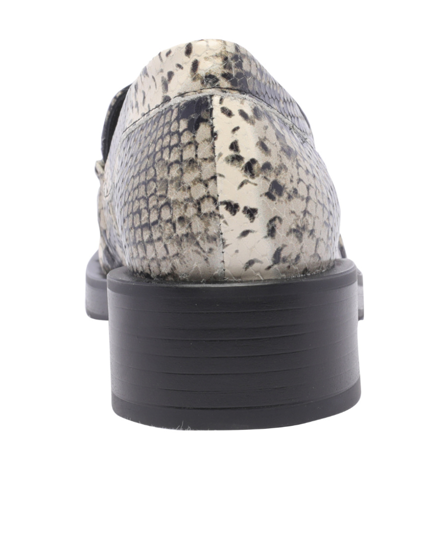 Stuart Weitzman Snakeskin-effect Leather Loafers In Animal Print