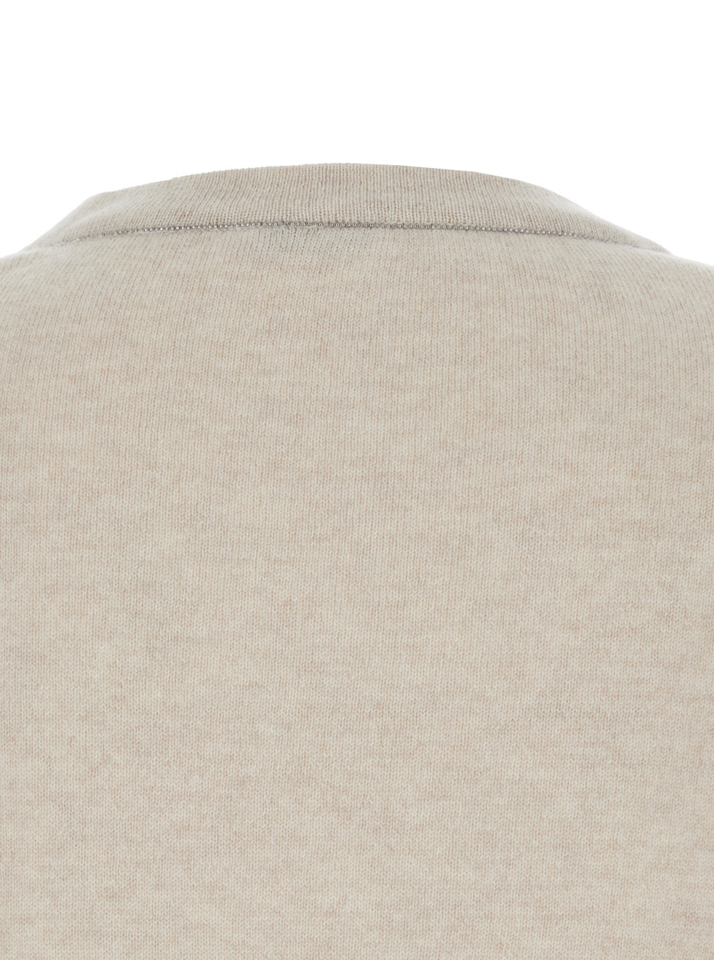 Brunello Cucinelli Beige Sweater With Round Neck In Cashmere Woman
