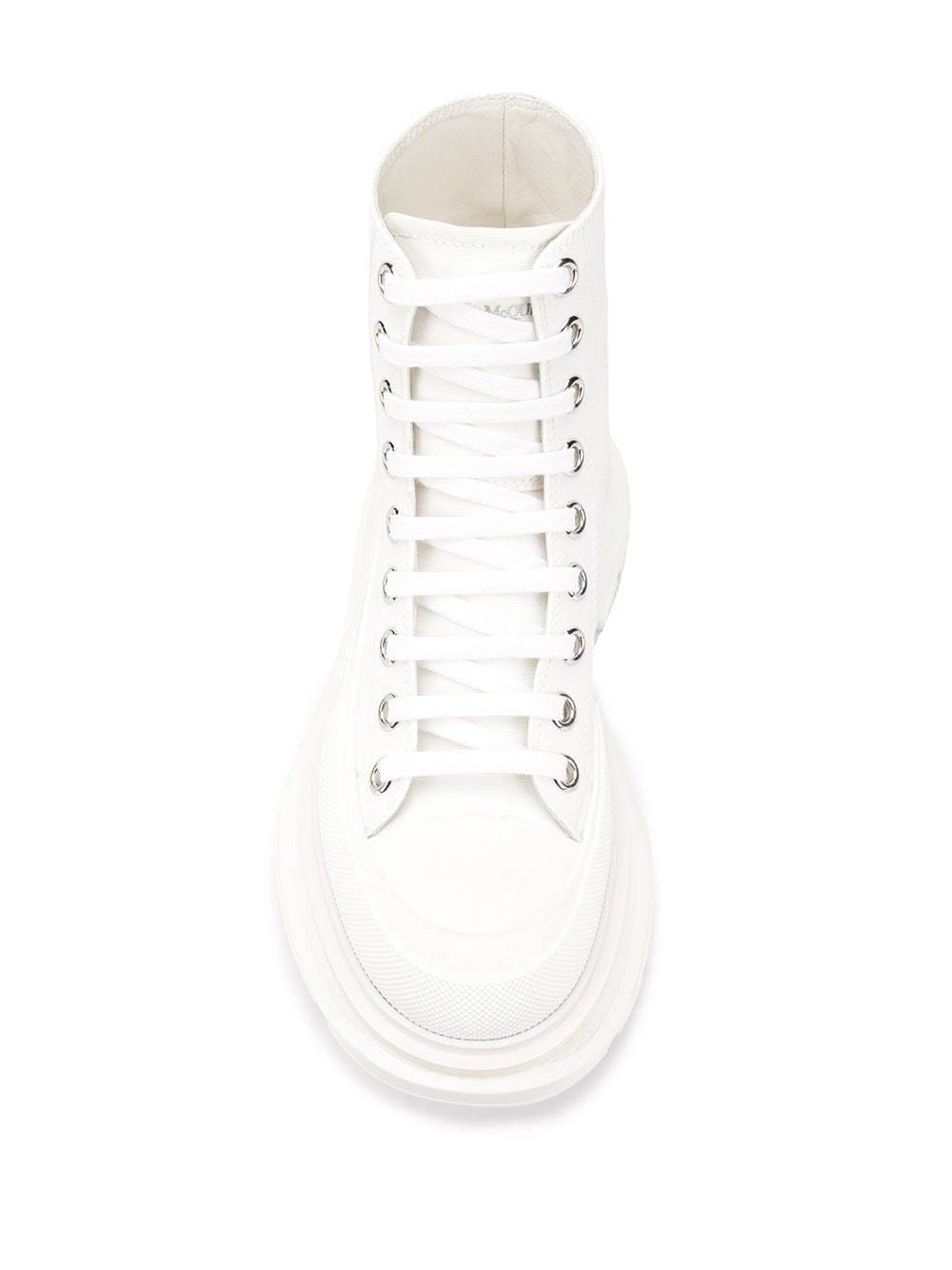 Alexander Mcqueen Tread Slick Ankle Boots In Animal Print