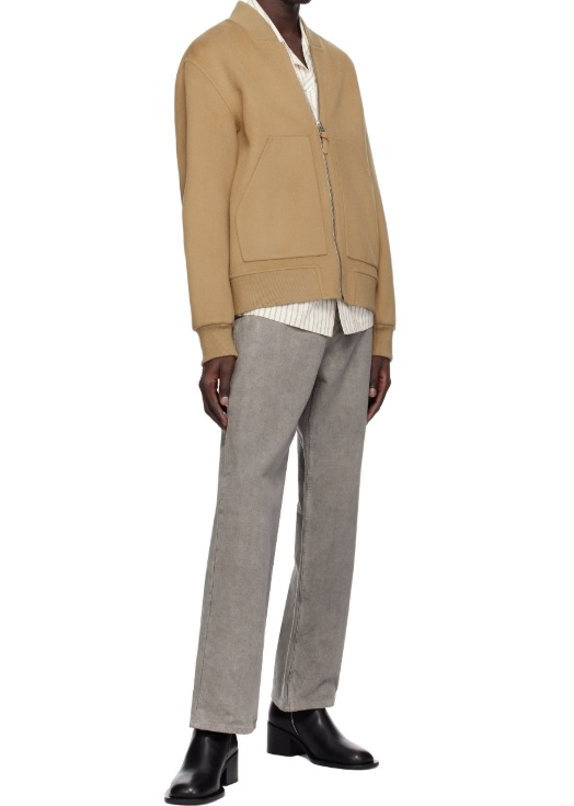 Mackage Tan Emilio Bomber Jacket In Nude