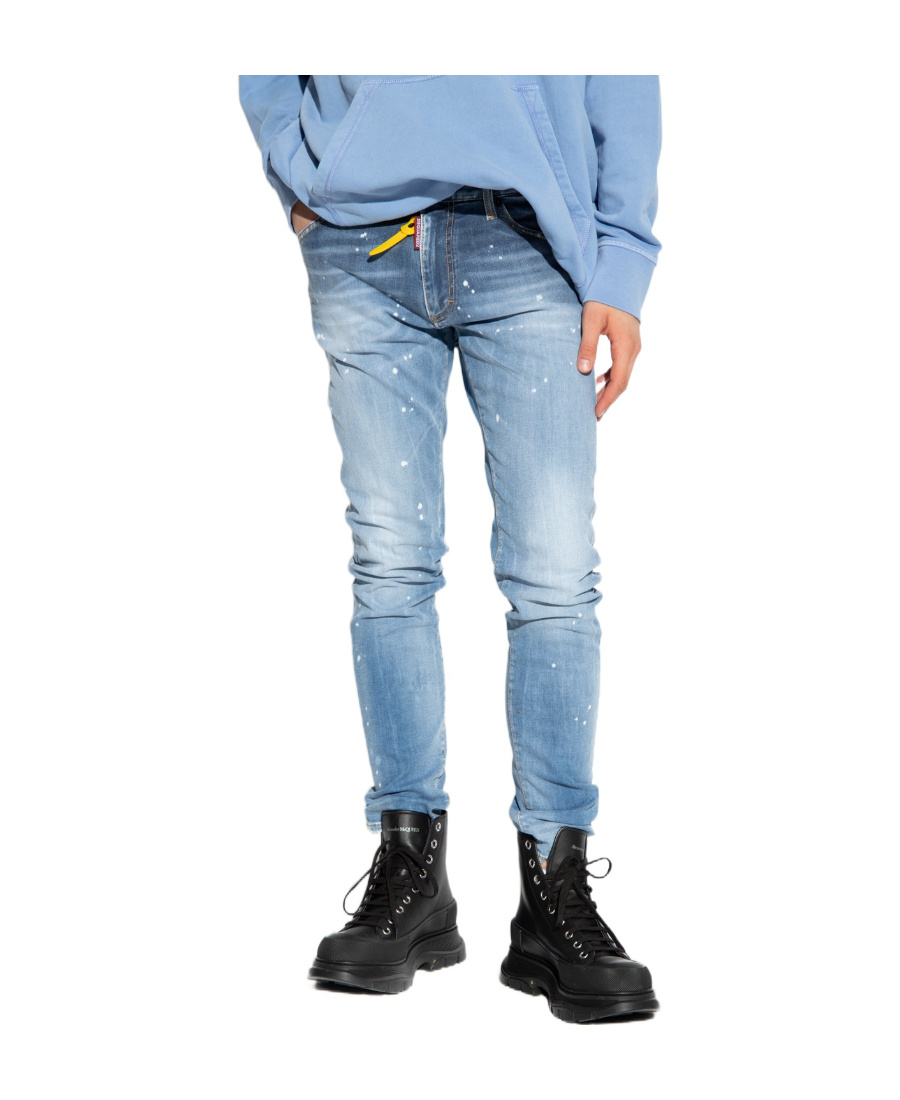 DSQUARED2 DSQUARED2 PAINT SPLATTER EFFECT STRAIGHT-LEG JEANS
