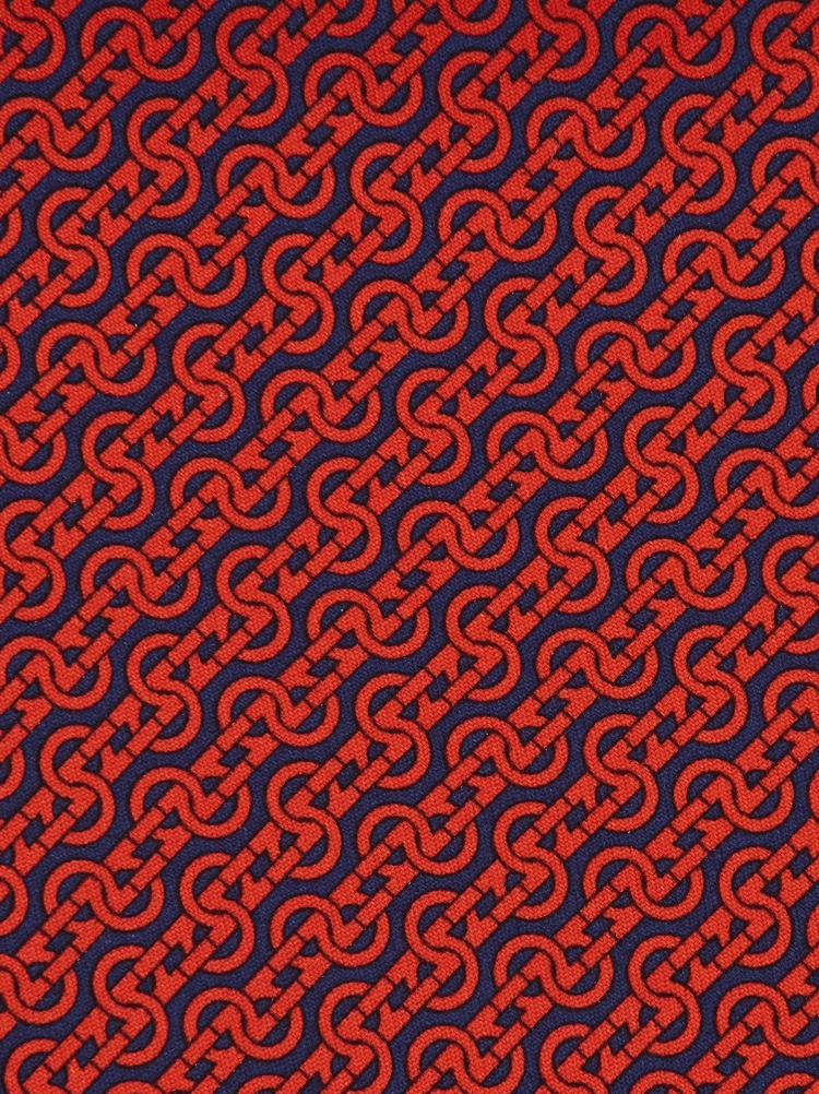 Ferragamo Printed Tie In Red