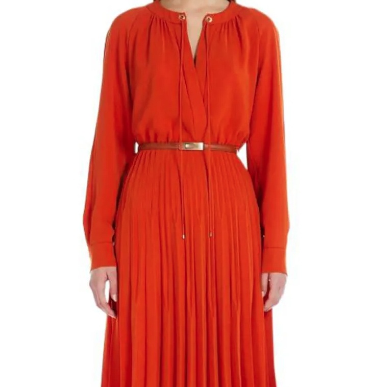 Max Mara Leisure Bormida Linen-blend Midi Dress In Red