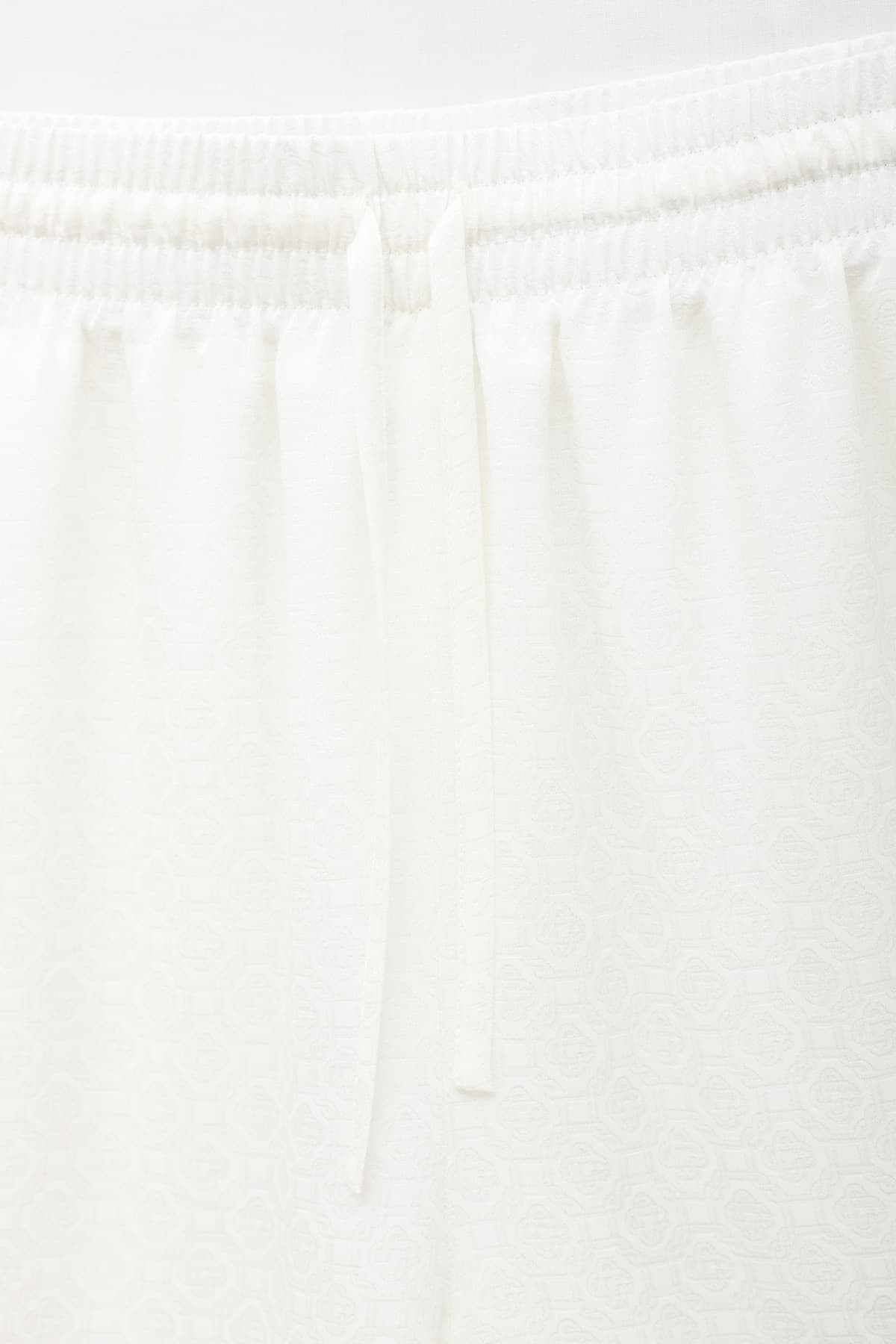 Casablanca Mens Casa Way Graphic-print Drawstring Silk Shorts In White