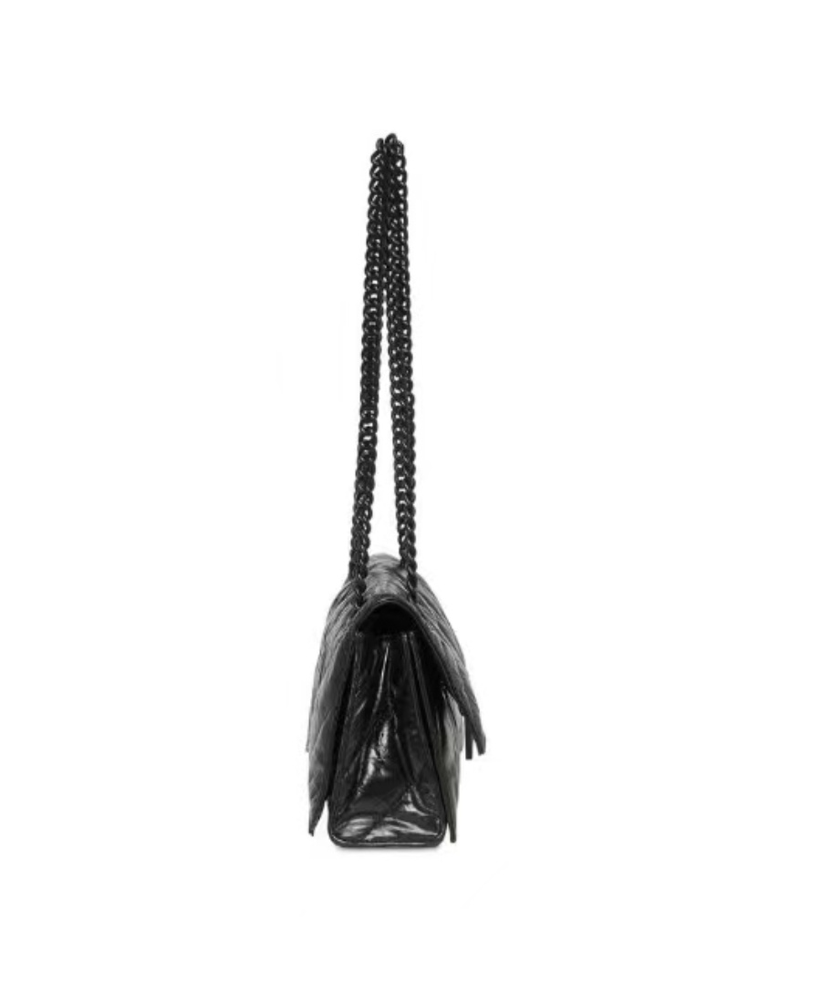 BALENCIAGA BORSA CRUSH PICCOLA TRAPUNTATA CON CATENA DA DONNA IN NERO