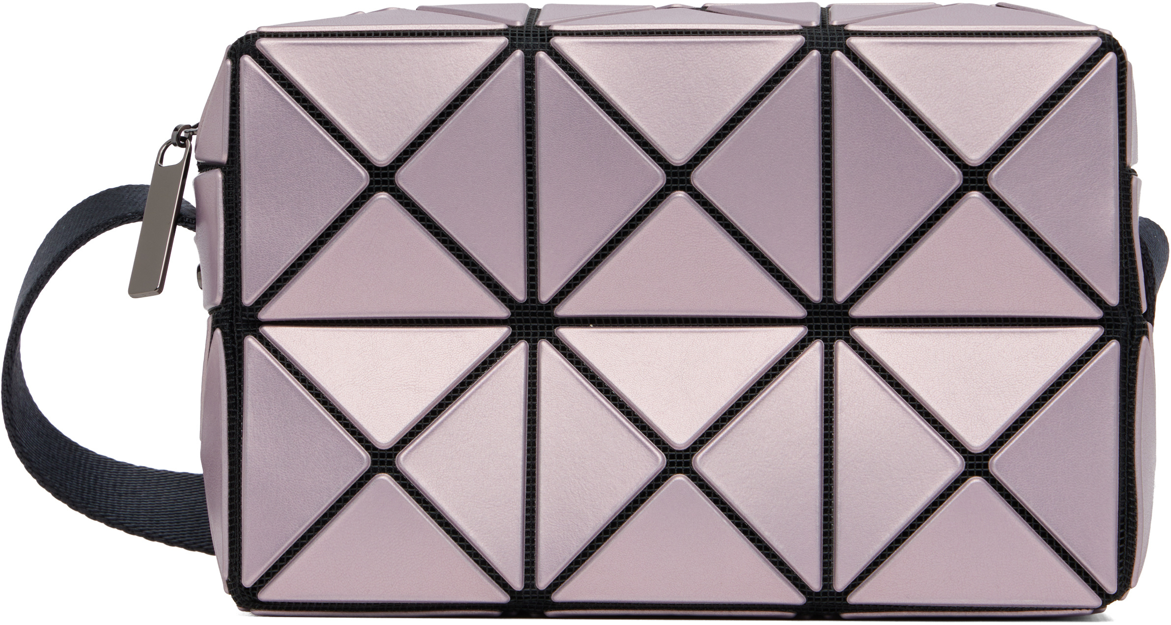 Bao Bao Issey Miyake Cuboid Metallic Crossbody Bag In Pink