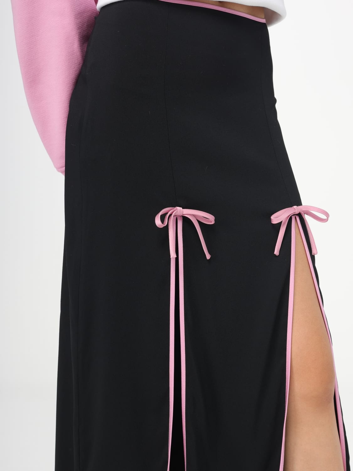 Moschino Bow Knot Detail Skirt In Black