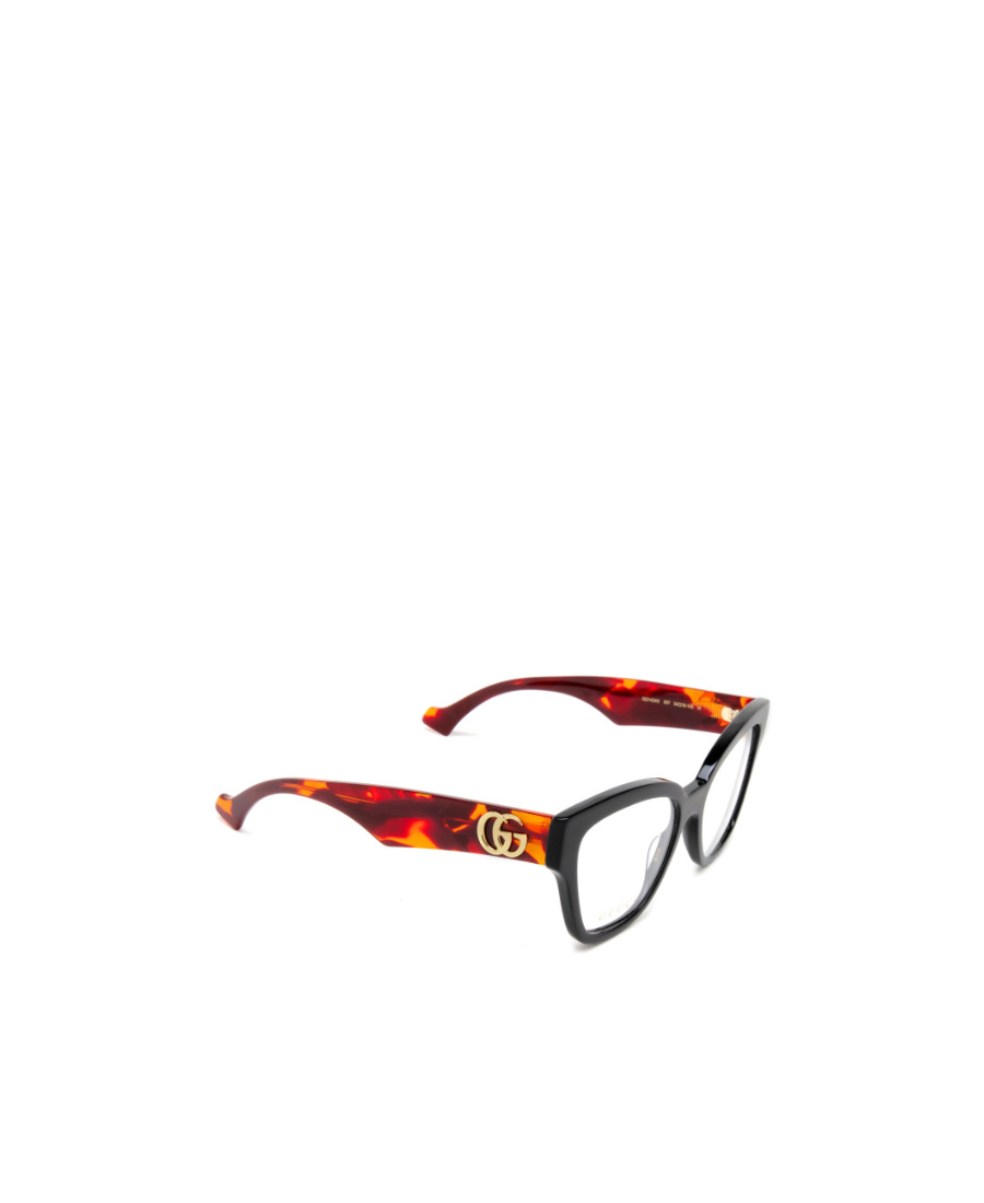 Gucci Double G Rectangular-frame Glasses In Black