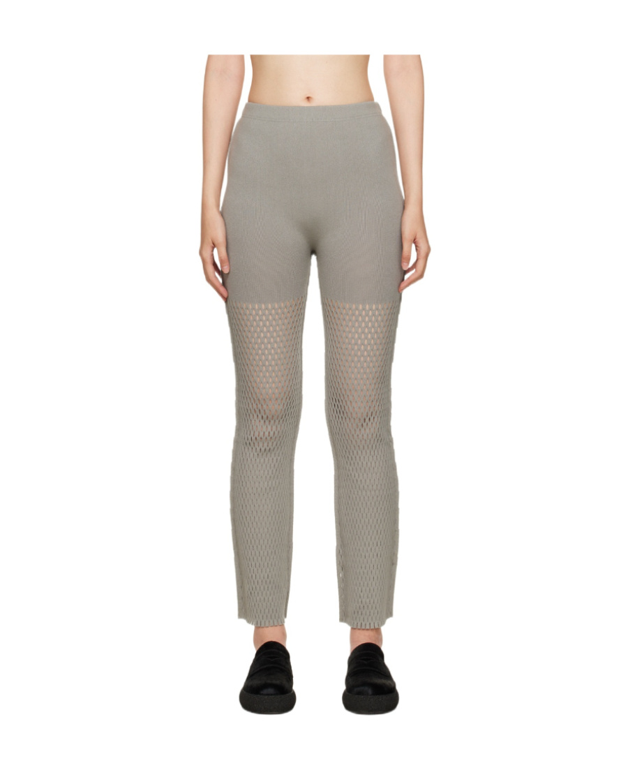 Issey Miyake Logo Slim Casual Pants In Gray