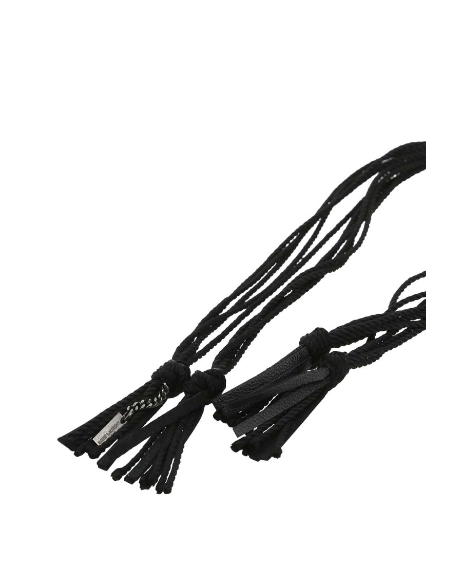 Saint Laurent Black Fabric Bracelet In Black