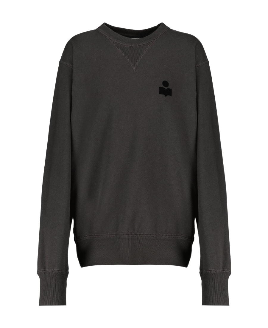 Isabel Marant Crew-neck Cotton-blend Sweatshirt In Black