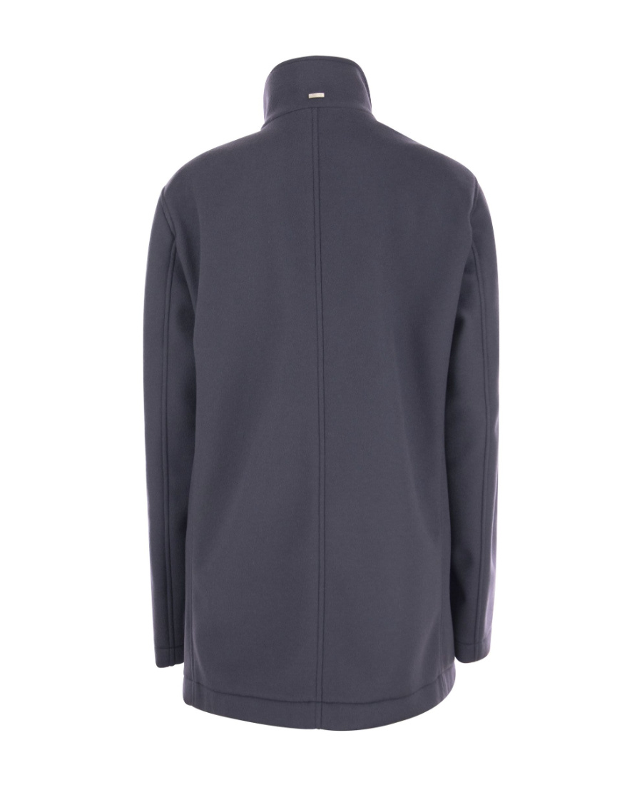 Herno Double-breasted Wool-cashmere Coat In Black