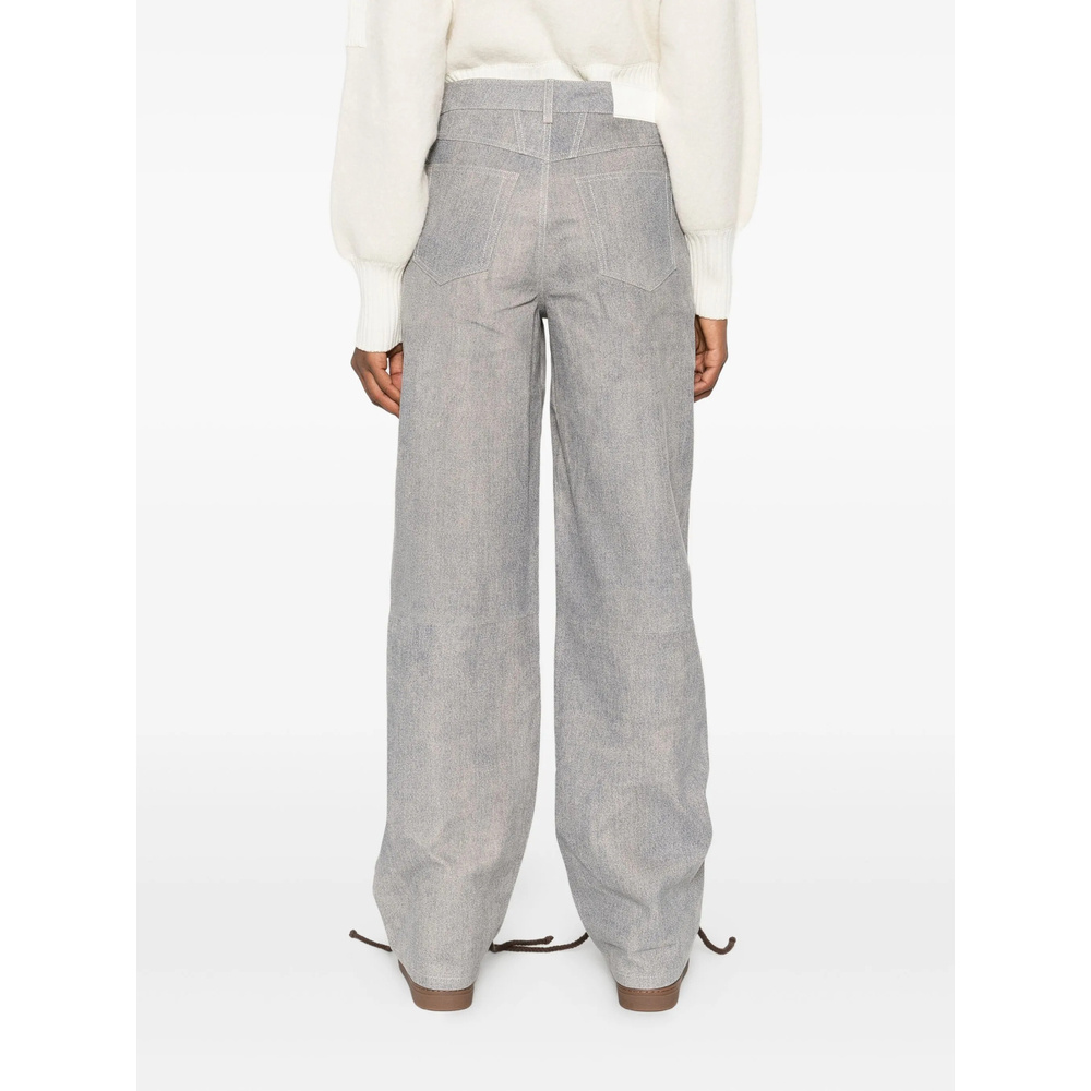 Closed Denim Straight Trousers In Gray