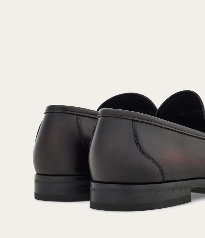 Ferragamo Push On Loafers In Black