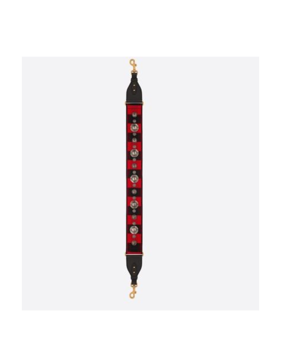 Dior Embroidered Shoulder Straps In Black