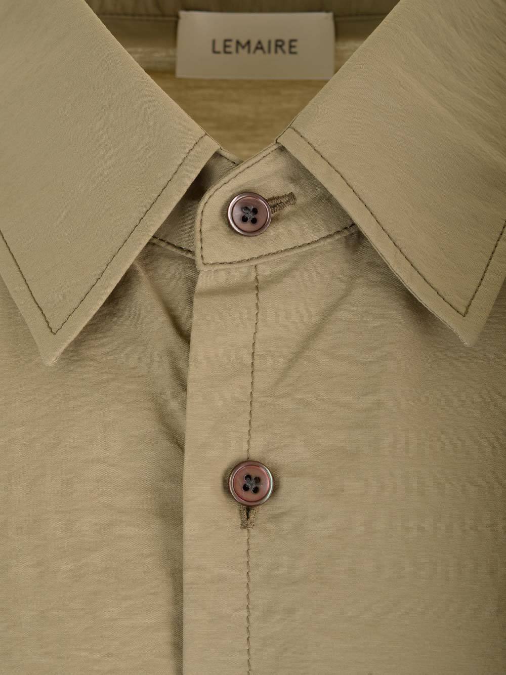 Lemaire Voile Shortsleeved Shirt In Nude