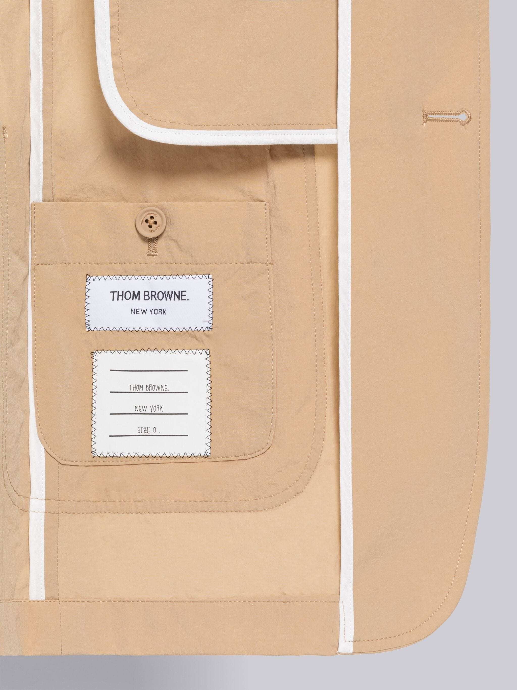 Shop Thom Browne Unconstructed Single-breasted Blazer In Nude