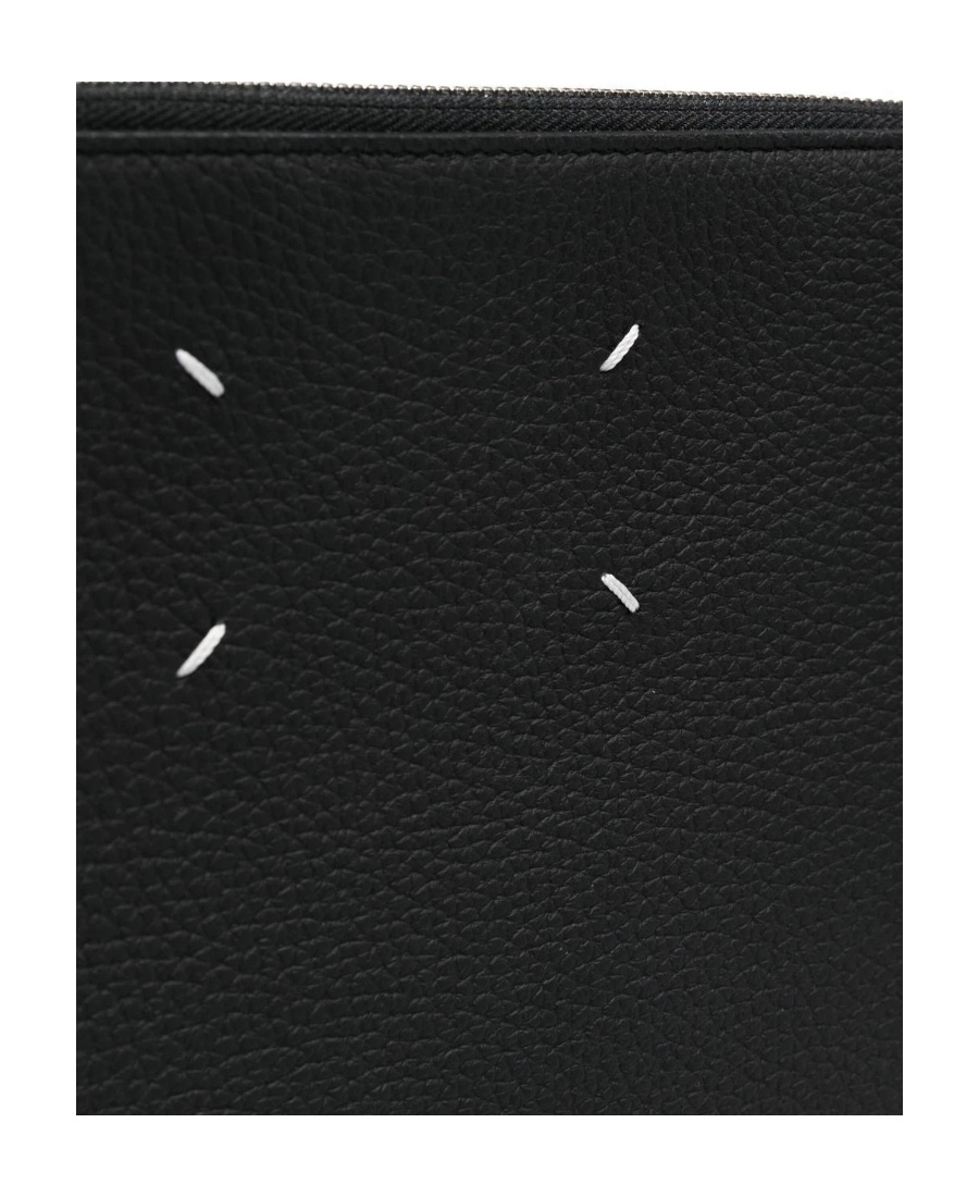 Maison Margiela Stitch-detail Clutch Bag In Black