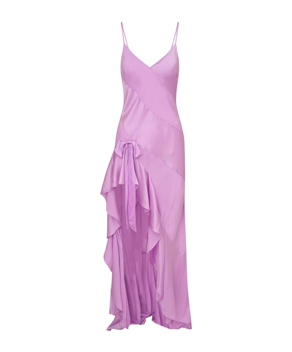 Loveshackfancy Mallee Bow-detailed Silk Midi Dress