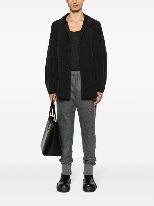 Jil Sander Elasticated-waistband Wool Track Pants In Black